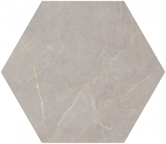 Marblehex Hexagon Pulpis Grey Porcelain Floor and Wall Tile 200x240mm